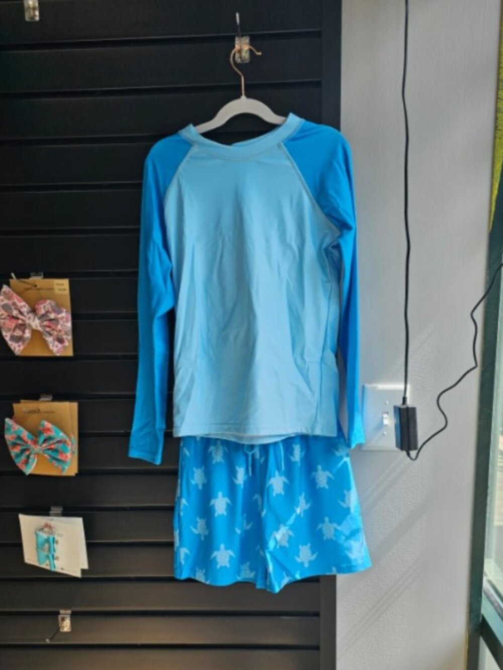 Blue Turtles 2 Piece Rashguard & Swim Trunks
